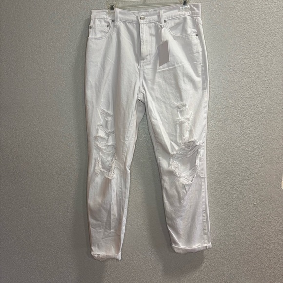 NWT Pistola Presley Women's White Distressed Jeans - Picture 2 of 6